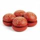 MICRO PAN HAMBURGUESA ROJO 5cm/15gr (CAJA 189und)