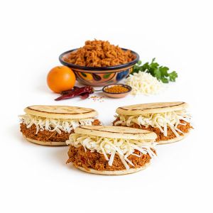 "CASH&CARRY" AREPA RELLENA DE COCHINITA PIBIL 160gr  BANDEJA 10und (CAJA 2 BANDEJAS)
