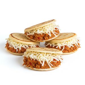 "CASH&CARRY" AREPA RELLENA DE COCHINITA PIBIL 160gr  BANDEJA 10und (CAJA 2 BANDEJAS)