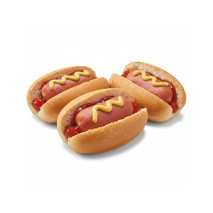 "CASH&CARRY" MINI HOT DOG CLASSIC "hecho" 30gr/5cm BANDEJA 24und (CAJA 3 BANDEJAS)