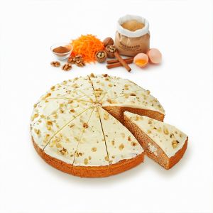 TARTA DE ZANAHORIA "CARROT CAKE" 26cm/115gr UNIDAD 12 porciones (CAJA 3 UNIDADES)
