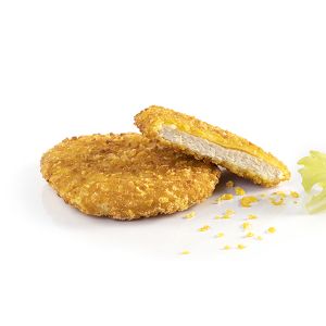 HAMBURGUESA POLLO CORN FLAKE  "HALAL" 10,5cm/100gr BOLSA 1kg (CAJA 5 BOLSAS)