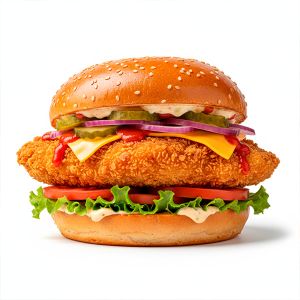 HAMBURGUESA POLLO CRISPY CHICKEN XXL 16cm/200gr aprox (CAJA 60und)