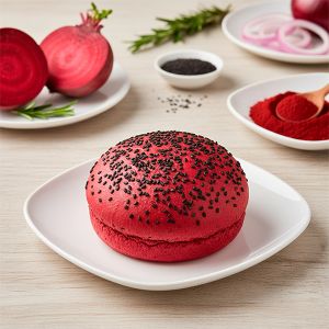PAN HAMBURGUESA ORIGINAL RED  "BEETROOT" 12,5cm/85gr PAQUETE 2und (CAJA 14 PAQUETES)