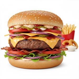 KIT GIANT BURGER XXL 220gr "PAN + CARNE + BANDERA" (CAJA 16und)