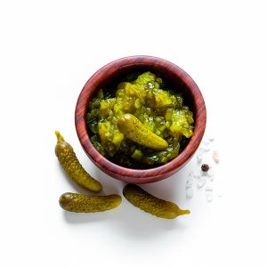 TOPPING CUCUMBER WITH ONION BOTELLA 900gr (CAJA 6 BOTELLAS)