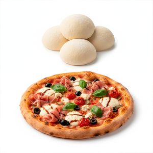 BOLAS DE PIZZA PEQUEÑA UNIDAD 200gr (CAJA 50und)