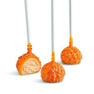 CAKE POPS SALADO TORTA DE LA SERENA Y MANGO "INVERTIDO" 14gr / 9cm BANDEJA 30und (CAJA 8 BANDEJAS)