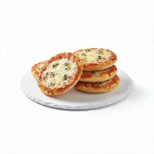 MINI PIZZAS 4 QUESOS 13gr BOLSA 50und (CAJA 2 BOLSAS)
