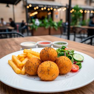 MINI CROQUETAS DE BACALAO AJOARRIERO "CROCON" 15gr / 3cm BANDEJA 1kg (CAJA 3 BANDEJAS 200und aprox)