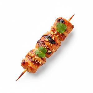 MINI BROCHETA POLLO YAKITORI SATAY 20gr/aprox (CAJA 50 UNIDADES)