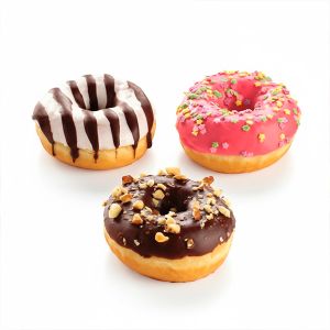 SURTIDO MINI DONUTS 20gr / 6cm PAQUETE 4und (CAJA 28 PAQUETES)